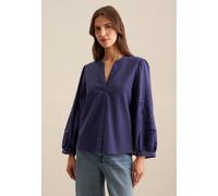 Tunika SEIDENSTICKER "Schwarze Rose", Damen, Gr. 38, blau (mittelblau), 65% Baumwolle, 35% Leinen, unifarben, Tuniken Tunika (76076424-38)