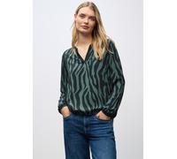 Tunika STREET ONE, Damen, Gr. 38, evernight grün, Web, 100% Viskose, animal-print, normal, V-Ausschnitt, eng Bündchen, Tuniken (28389131-38) evernight grün