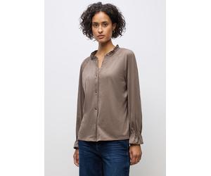 Tunika STREET ONE, Damen, Gr. 42, silk braun, Stoff, 92% Polyester, 8% Elasthan, unifarben, klassisch, V-Ausschnitt, eng Bündchen, Tuniken, im Tunika-Style (59488266-42) silk braun