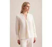 Klassische Bluse SEIDENSTICKER "Schwarze Rose", Damen, Gr. M (38), beige (ecru), 100% Polyester, unifarben, regular fit, ohne Ausschnitt, Langarm, Blusen, Tunika Uni (12781821-38) ecru