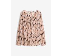 Tunika BONPRIX, Damen, Gr. 52, vintagerosa bedruckt, Obermaterial: 100% Polyester, figurumspielend, Tuniken, figurumspielende Passform, mit langem Arm, aus Polyester (66617130-52) vintagerosa bedruckt