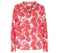 Tunika BONPRIX "Tunikabluse aus fließender Viskose", Damen, Gr. 52, rosa (pinklady, knallrosa, softorange paisley), Obermaterial: 100% Viskose, figurumspielend, Tuniken, fließende Viskose, figurumspie