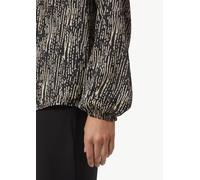 Tunikabluse mit All-over-Print aus Satin schwarz 42