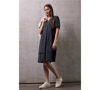 Street One Tunikakleid Studio – Damen Gr. 38 – blau – 50/50 Modal/Viskose, knieumspielend, Rundhals