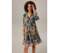 Tunikakleid ANISTON CASUAL, Damen, Gr. 36, N-Gr, bunt (sand, petrol, smaragd, schwarz, flieder, ocker, bordeaux, lachs), Georgette, Obermaterial: 100% Polyester. Futter: 100% Polyester, bedruckt, gemu