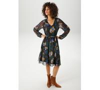 Tunikakleid ANISTON CASUAL, Damen, Gr. 36, N-Gr, schwarz (schwarz, royalblau, dunkelgrün, hellbraun, hellbeige), Mesh, Obermaterial: 95% Polyester, 5% Elasthan. Futter: 100% Polyester, bedruckt, geblü