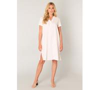 Tunikakleid BASE LEVEL "Yacin", Damen, Gr. 40, N-Gr, weiß (natural weiß), Web, Obermaterial: 55% Leinen, 45% Viskose, gerade knielang, Serafino, Kleider, Sommerkleid mit Leinen (35106807-40) natural w