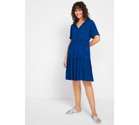 Tunikakleid BONPRIX, Damen, Gr. 50, N-Gr, blau (arktikblau), Obermaterial: 100% Viskose, A-Linie, Kleider Tunikakleid, für den Alltag, aus Viskose, in A-Linie, mit V-Ausschnitt (46122545-50)