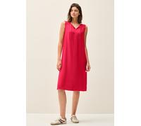 Tunikakleid CECIL, Damen, Gr. M (40), N-Gr, rot (glazed apple rot), Web, Obermaterial: 88% Viskose, 12% Nylon, unifarben, regular fit kniebedeckend, V-Ausschnitt, Kleider Tunikakleid, Sommerkleid mit