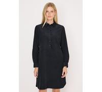 Tunikakleid CECIL, Damen, Gr. M40, US-Größen, grau (carbon grau), Web, 100% Baumwolle, unifarben, normal knielang, V-Ausschnitt, Bündchen, Kleider, aus 100% Baumwolle (59928303-M) carbon grau