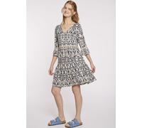 Tunikakleid HAILY’S "SH P DR Pi44a", Damen, Gr. M, N-Gr, beige (6819 beige div), Web, Obermaterial: 96% Polyester, 4% Elasthan, gemustert, kniefrei, V-Ausschnitt, Kleider, Sommerkleid (30445409-M) 681