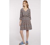 Tunikakleid HAILY’S "SH P DR Pi44a", Damen, Gr. XS, N-Gr, blau (6794 navy div), Web, Obermaterial: 96% Polyester, 4% Elasthan, gemustert, kniefrei, V-Ausschnitt, Kleider, Sommerkleid (83729249-XS) 679