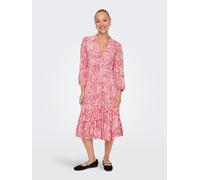 ONLY Damen Onlmilana 7/8 Dress WVN Noos Elegantes Kleid Mit V-Ausschnitt Und 7/8-Ärmeln Und Knopfverschluss, Cloud Dancer, Small