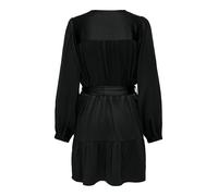 Tunikakleid ONLY "ONLNEW ALENA LIFE L/S SHORT DRESS WVN", Damen, Gr. S, N-Gr, schwarz, Web, Obermaterial: 100% Polyester, unifarben, regular fit, V-Ausschnitt, Kleider, Sommerkleid (46668869-S) schwar