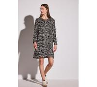 STREET ONE Damen A144442 Gemustertes Tunika-Kleid, Black, 42