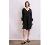 Street One Studio - Tunika-Kleid mit Stickerei schwarz - Gr. - 36