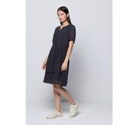 Street One Tunikakleid Studio – Damen Gr. 38 – blau – 50/50 Modal/Viskose, knieumspielend, Rundhals