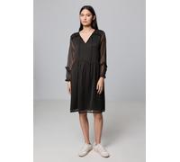 Street One Studio Damen 1408939 Gemustertes Chiffon-Kleid, Dark Auburn Brown, 38