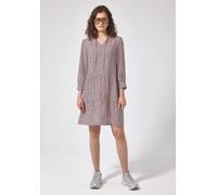 Tunikakleid STREET ONE STUDIO, Damen, Gr. 40, EURO-Größen, vanilla sand, Stoff, 88% Viskose, 12% Polyamid, gemustert, comfort fit knielang, V-Ausschnitt, Bündchen, Kleider, knielang (47888158-40) vani