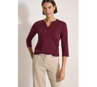 Tunikashirt CECIL, Damen, Gr. 3XL, rot (rot wine), Web, 100% Baumwolle, unifarben, comfort fit normal, Rundhals, normaler Saum, Shirts, aus reiner Baumwolle, Topseller (61608646-XXXL) rot wine