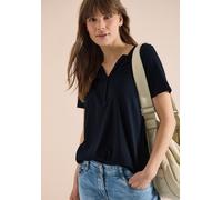 Tunikashirt CECIL, Damen, Gr. 3XL, universal blau, Web, 100% Baumwolle, unifarben, comfort fit normal, ohne Ausschnitt, Bündchen, Shirts, aus reiner Baumwolle (50640437-XXXL) universal blau