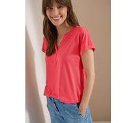 Tunikashirt CECIL, Damen, Gr. M (40), pink (coral), Web, 50% Modal, 50% Baumwolle, unifarben, comfort fit normal, Rundhals, Bündchen, Shirts, im Tunika-Style (28298118-M) coral