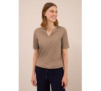 Tunikashirt CECIL, Damen, Gr. S (38), beige (natural taupe), Web, 100% Baumwolle, unifarben, normal normal, Rundhals, abgesteppt, Shirts, aus reiner Baumwolle (46671151-S) natural taupe