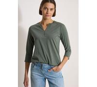 Tunikashirt CECIL, Damen, Gr. S (38), grün (dried olive grün), Web, 100% Baumwolle, unifarben, comfort fit normal, Rundhals, normaler Saum, Shirts, aus reiner Baumwolle (34963433-S) dried olive grün