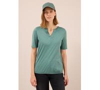 Tunikashirt CECIL, Damen, Gr. S (38), grün (jewel grün), Web, 100% Baumwolle, unifarben, normal normal, Rundhals, abgesteppt, Shirts, aus reiner Baumwolle (86444150-S) jewel grün