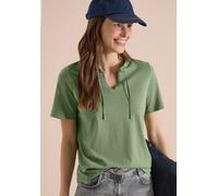Tunikashirt CECIL, Damen, Gr. XL (44), deep matcha grün, Web, 100% Baumwolle, unifarben, comfort fit normal, Rundhals, abgesteppt, Shirts, im Tunika-Style (18972763-XL) deep matcha grün