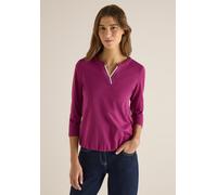 Tunikashirt CECIL, Damen, Gr. XL (44), magenta lila, Web, 100% Baumwolle, unifarben, comfort fit normal, Rundhals, normaler Saum, Shirts, im Tunika-Style (38432740-XL) magenta lila