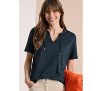 Tunikashirt CECIL, Damen, Gr. XS (36), deep petrol blau, Web, 100% Baumwolle, unifarben, comfort fit normal, Rundhals, abgesteppt, Shirts, im Tunika-Style (61177465-XS) deep petrol blau