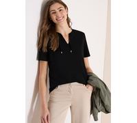 Tunikashirt CECIL, Damen, Gr. XS (36), schwarz, Web, 100% Baumwolle, unifarben, comfort fit normal, Rundhals, abgesteppt, Shirts, im Tunika-Style (91241717-XS) schwarz