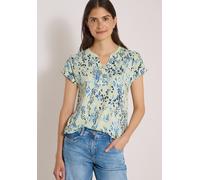 Tunikashirt CECIL, Damen, Gr. XXL (46), bunt (raw matcha lime), Web, 50% Baumwolle, 50% Modal, gemustert, normal normal, Rundhals, abgesteppt, Shirts, im Tunika-Style (41135451-XXL) raw matcha lime
