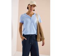 Tunikashirt CECIL, Damen, Gr. XXL (46), light sky blau, Web, 100% Baumwolle, unifarben, comfort fit normal, ohne Ausschnitt, Bündchen, Shirts, aus reiner Baumwolle (25166912-XXL) light sky blau