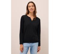 Cecil Damen Shirt im Tunika-Look in Schwarz, Gr: XXL