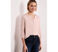 Tunikashirt STREET ONE, Damen, Gr. 38, minimal rose, Web, 100% Baumwolle, unifarben, comfort fit normal, Rundhals, elastischer Bund, Shirts, mit 3/4 Ärmeln (42316058-38) minimal rose