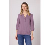 Tunikashirt STREET ONE, Damen, Gr. 40, bright berry, Web, 100% Baumwolle, unifarben, comfort fit normal, Rundhals, elastischer Bund, Shirts, mit 3/4 Ärmeln (34934212-40) bright berry