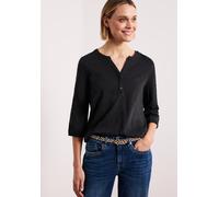 Tunikashirt STREET ONE, Damen, Gr. 42, schwarz, Web, 100% Baumwolle, unifarben, comfort fit normal, Rundhals, elastischer Bund, Shirts, mit 3/4 Ärmeln (71424543-42) schwarz