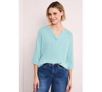 Tunikashirt STREET ONE, Damen, Gr. 46, misty mint, Web, 100% Baumwolle, unifarben, comfort fit normal, Rundhals, elastischer Bund, Shirts, mit 3/4 Ärmeln (31592239-46) misty mint