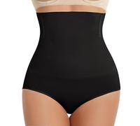 Tuopuda Bauchweg Miederslip Damen | Formende Unterwäsche Bauchkontrolle | Shapewear Hohe Taille | Kaiserschnitt Unterhose, Schwarz, XL