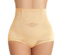 Tuopuda Bauchweg Unterhose Damen Miederhose hoher Taille Shapewear Shaping Unterwäsche Shape Miederslip Figurformende Slip Unterbauch Kontrolle Body Shaper für Frauen, Beige, XL