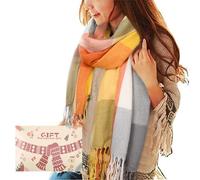 Tuopuda Schal Damen Winter Herbst Oversized Kaschmir Quadratisch Deckenschal Karo Tartan Streifen Plaid Muster Herbstschal Winterschal lange Weich Wraps