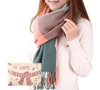 Tuopuda Schal Damen Winter Herbst Oversized Kaschmir Quadratisch Deckenschal Karo Tartan Streifen Plaid Muster Herbstschal Winterschal lange Weich Wraps