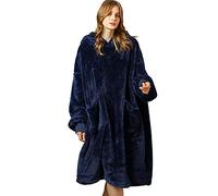 Tuopuda Übergroße Hoodie Sweatshirt Damen Herren Decke Sweatshirt Pullover mit Kapuze Langarm Kapuzenpullover Oversized Pulli mit Taschen Super Weiche Gemütliche Warme Riesen-Hoodie Shirt, Marine