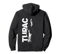 Tupac 2Pac Hip Hop Rap Music Side Photo Hoodie für Unisex Erwachsene, Schwarz, S (36/38, 46/48), Hip-Hop, Casual, Kapuze, Langarm, Baumwolle, Pullover, Novelty-Hoodies
