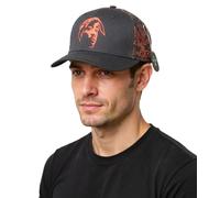 Tupac Damen und Herren Hip Hop Cap mit Tupac-Stickerei 2PAC Flat-Rim TC108517TUP4 Schwarz/Rot L