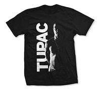 Tupac T Shirt 2PAC Side Photo Logo Nue offiziell Herren Schwarz M