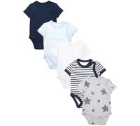 TupTam Baby Body Kurzarm Jungen - Wickelbody Kurzarm aus Baumwolle im 5er Set - OEKO-TEX Zertifiziert, Farbe: Farbenmix 4, Größe: 68