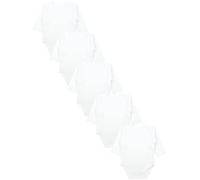 TupTam Baby Body Langarm - Wickelbody Langarm für Jungen & Mädchen, 5er Pack, 100% Baumwolle, OEKO-TEX, Farbe: Weiß, Größe: 56